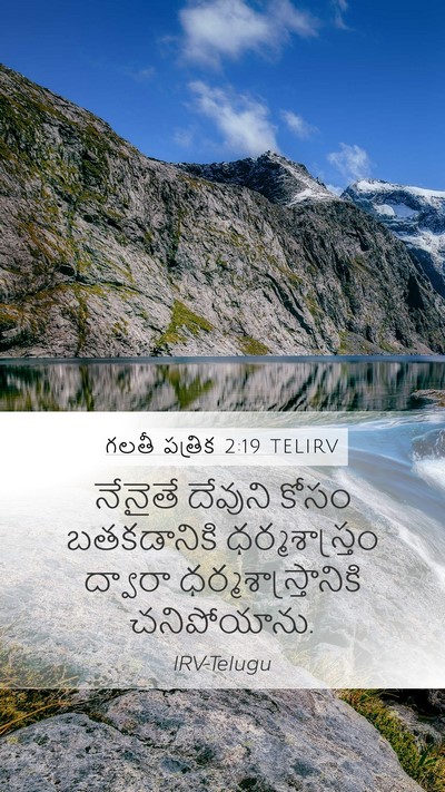 గలతీ పత్రిక 2:19 TELIRV Bible Verse Image