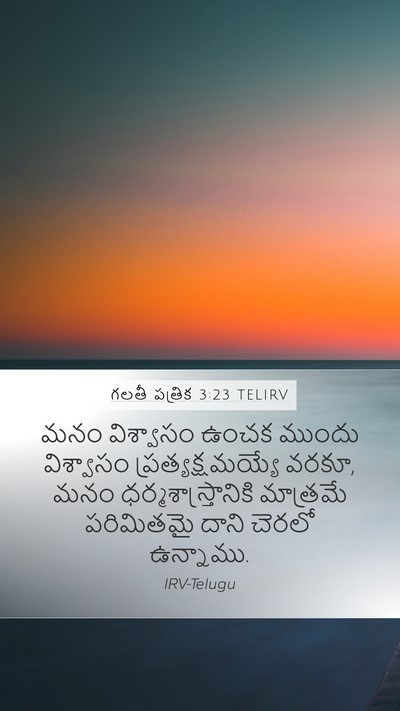 గలతీ పత్రిక 3:23 TELIRV Bible Verse Image