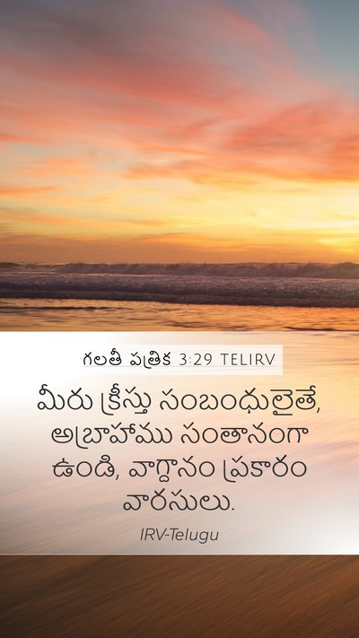 గలతీ పత్రిక 3:29 TELIRV Bible Verse Image