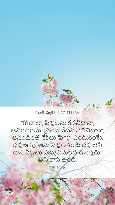 గలతీ పత్రిక 4:27 TELIRV Bible Verse Image