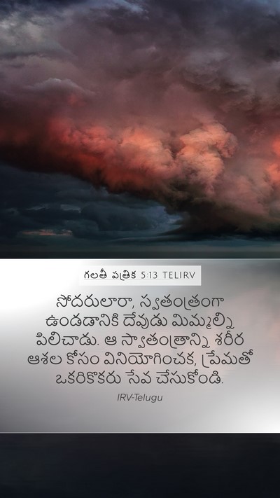 గలతీ పత్రిక 5:13 TELIRV Bible Verse Image