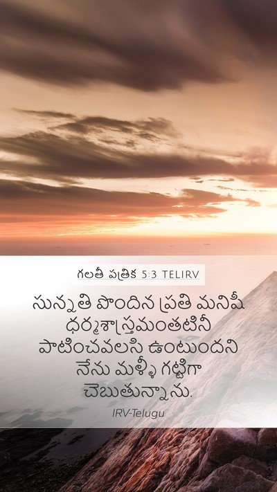 గలతీ పత్రిక 5:3 TELIRV Bible Verse Image