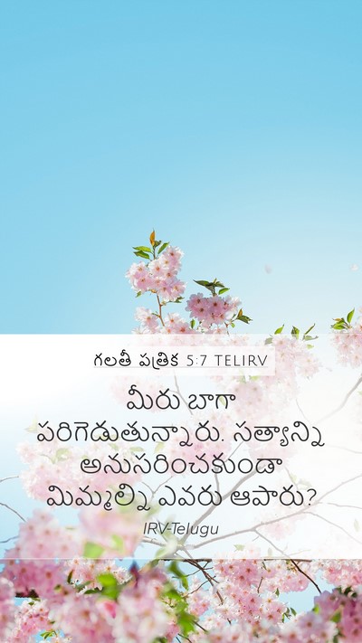 గలతీ పత్రిక 5:7 TELIRV Bible Verse Image