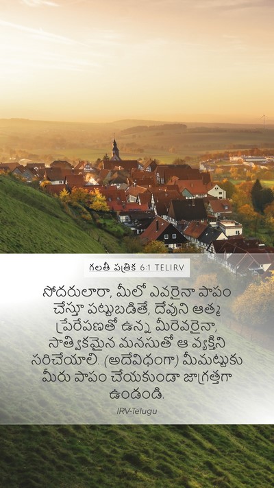 గలతీ పత్రిక 6:1 TELIRV Bible Verse Image