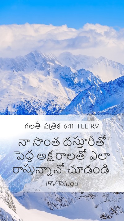 గలతీ పత్రిక 6:11 TELIRV Bible Verse Image