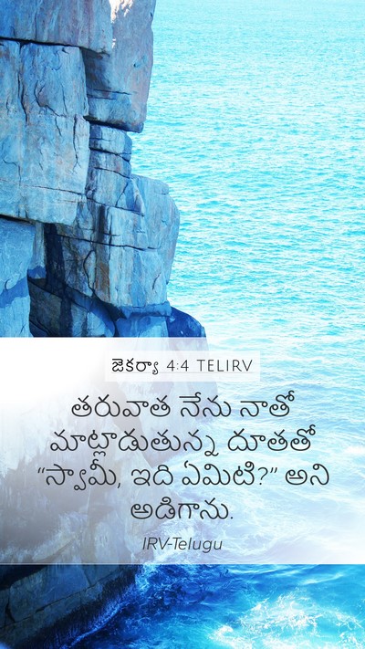 జెకర్యా 4:4 TELIRV Mobile Phone Wallpaper - తరువాత నేను నాతో - Mobile Bible Verse Wallpaper