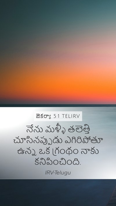 జెకర్యా 5:1 TELIRV Bible Verse Image