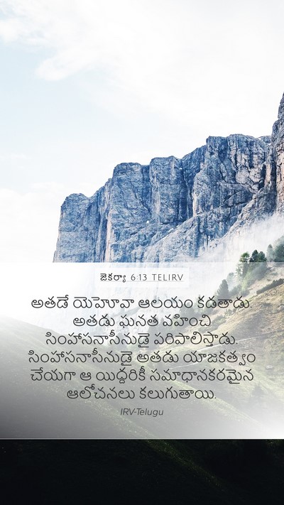 జెకర్యా 6:13 TELIRV Bible Verse Image