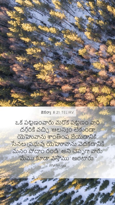 జెకర్యా 8:21 TELIRV Bible Verse Image