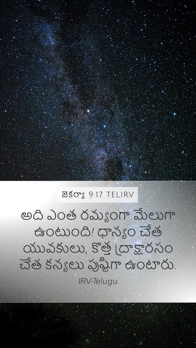 జెకర్యా 9:17 TELIRV Bible Verse Image