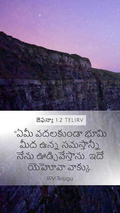 జెఫన్యా 1:2 TELIRV Mobile Phone Wallpaper - “ఏమీ వదలకుండా - Mobile Bible Verse Wallpaper