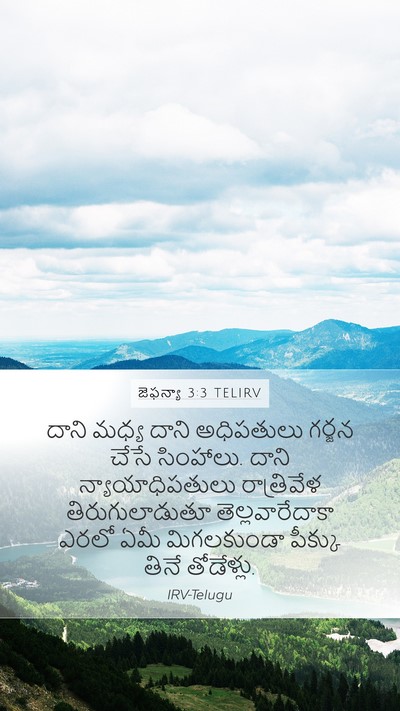 జెఫన్యా 3:3 TELIRV Bible Verse Image