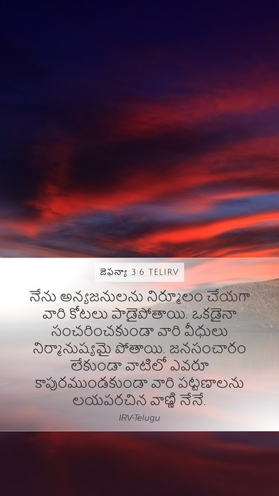 జెఫన్యా 3:6 TELIRV Bible Verse Image