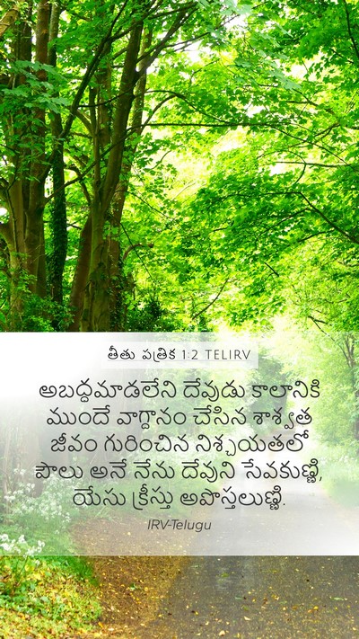 తీతు పత్రిక 1:2 TELIRV Bible Verse Image