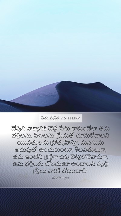 తీతు పత్రిక 2:5 TELIRV Bible Verse Image