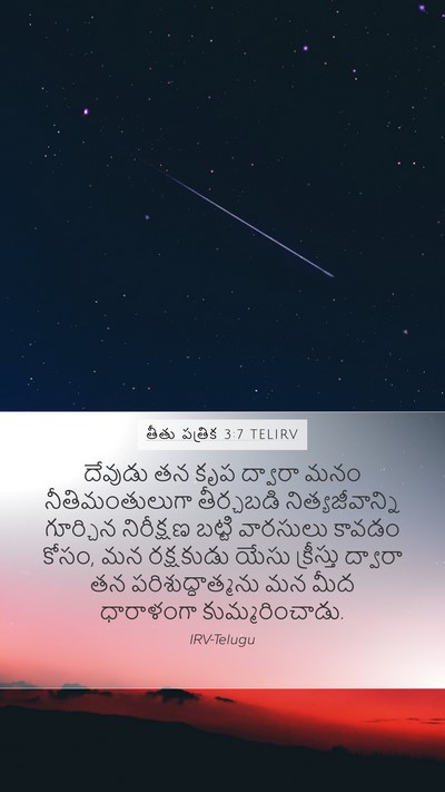 తీతు పత్రిక 3:7 TELIRV Bible Verse Image