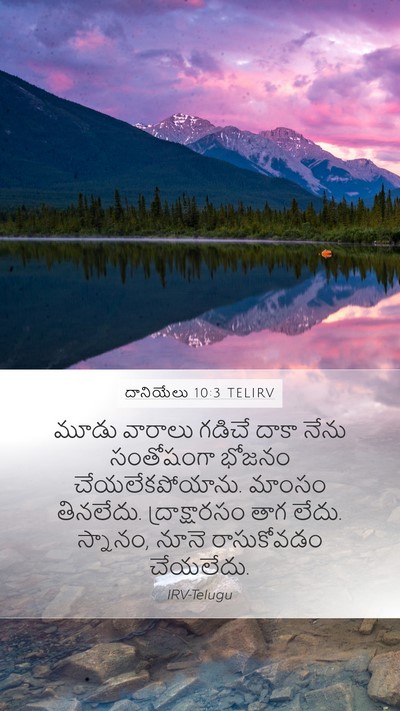 దానియేలు 10:3 TELIRV Mobile Phone Wallpaper - మూడు వారాలు గడిచే - Mobile Bible Verse Wallpaper