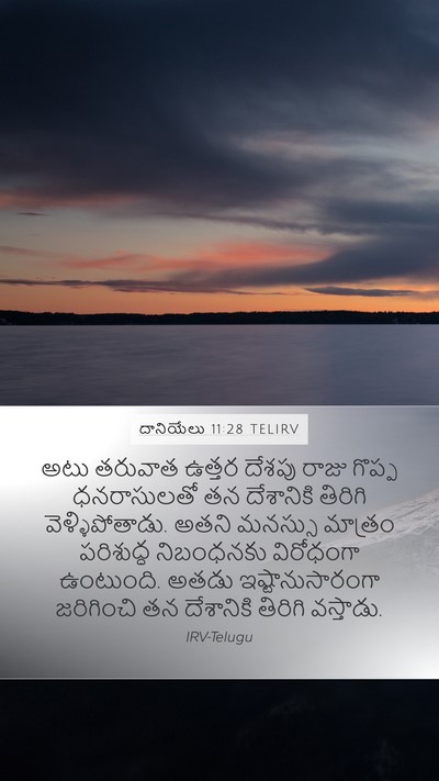 దానియేలు 11:28 TELIRV Bible Verse Image