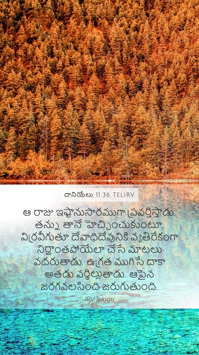 దానియేలు 11:36 TELIRV Mobile Phone Wallpaper - ఆ రాజు - Mobile Bible Verse Wallpaper