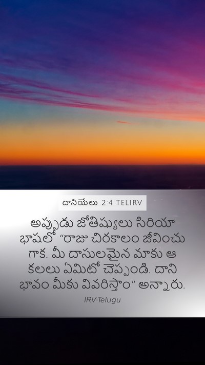 దానియేలు 2:4 TELIRV Bible Verse Image
