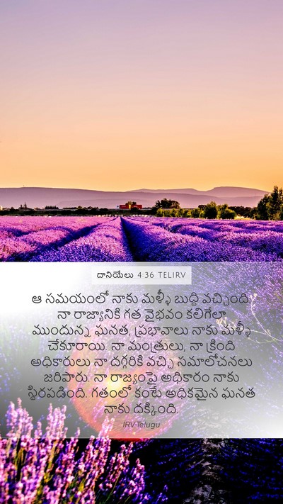 దానియేలు 4:36 TELIRV Mobile Phone Wallpaper - ఆ సమయంలో నాకు - Mobile Bible Verse Wallpaper