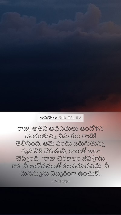 దానియేలు 5:10 TELIRV Bible Verse Image