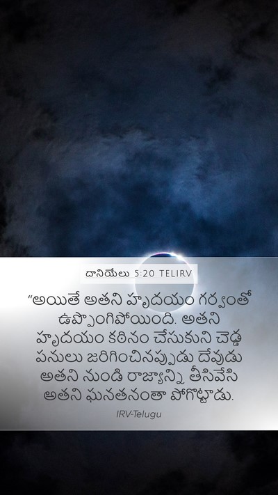 దానియేలు 5:20 TELIRV Bible Verse Image