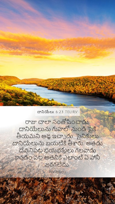 దానియేలు 6:23 TELIRV Bible Verse Image
