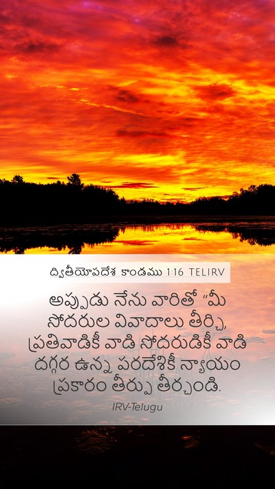 ద్వితీయోపదేశ కాండము 1:16 TELIRV Bible Verse Image