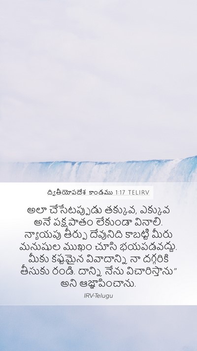 ద్వితీయోపదేశ కాండము 1:17 TELIRV Bible Verse Image