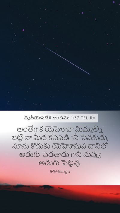 ద్వితీయోపదేశ కాండము 1:37 TELIRV Bible Verse Image