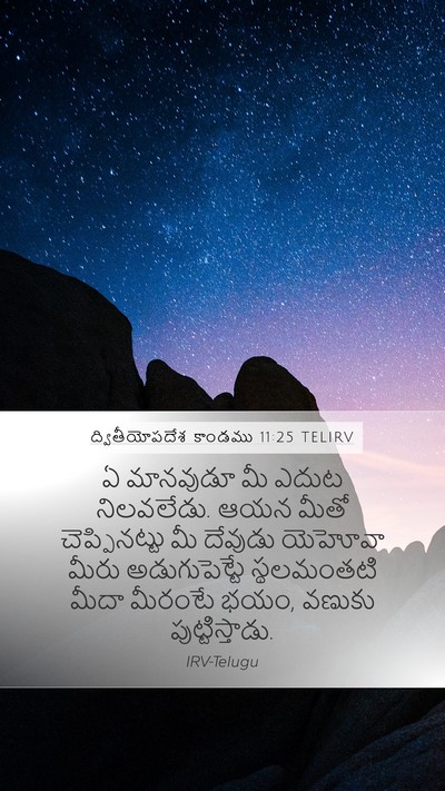 ద్వితీయోపదేశ కాండము 11:25 TELIRV Bible Verse Image