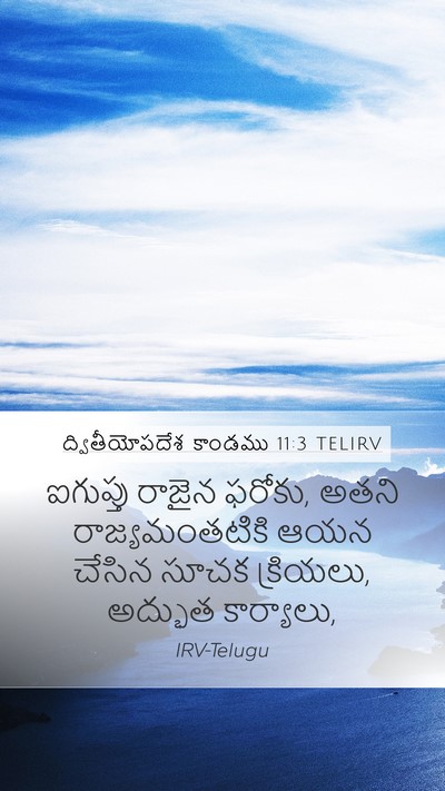 ద్వితీయోపదేశ కాండము 11:3 TELIRV Mobile Phone Wallpaper - ఐగుప్తు రాజైన - Mobile Bible Verse Wallpaper