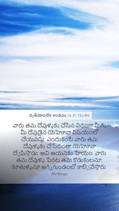 ద్వితీయోపదేశ కాండము 12:31 TELIRV Bible Verse Image