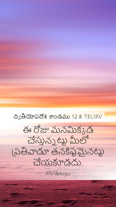 ద్వితీయోపదేశ కాండము 12:8 TELIRV Bible Verse Image