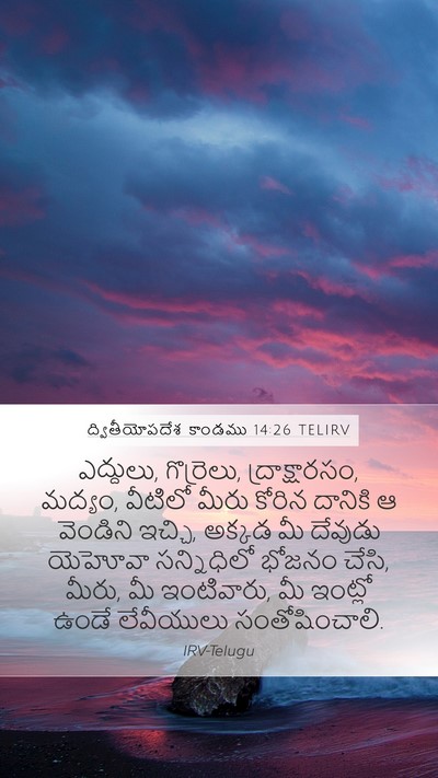 ద్వితీయోపదేశ కాండము 14:26 TELIRV Bible Verse Image