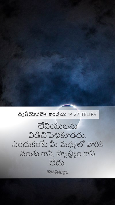 ద్వితీయోపదేశ కాండము 14:27 TELIRV Bible Verse Image