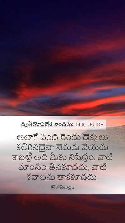 ద్వితీయోపదేశ కాండము 14:8 TELIRV Bible Verse Image