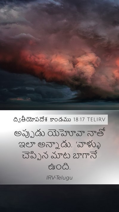 ద్వితీయోపదేశ కాండము 18:17 TELIRV Bible Verse Image