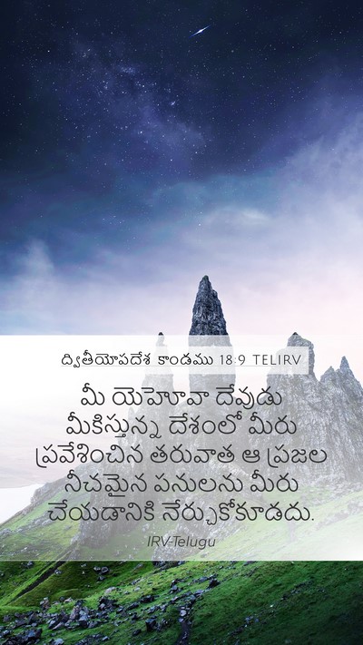 ద్వితీయోపదేశ కాండము 18:9 TELIRV Bible Verse Image