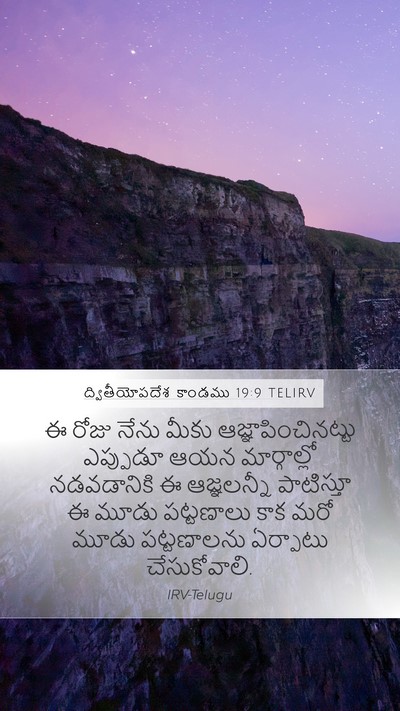 ద్వితీయోపదేశ కాండము 19:9 TELIRV Mobile Phone Wallpaper - ఈ రోజు నేను మీకు - Mobile Bible Verse Wallpaper