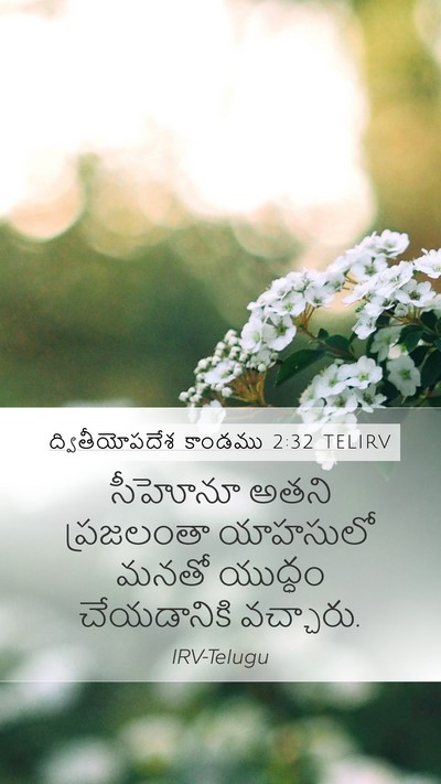 ద్వితీయోపదేశ కాండము 2:32 TELIRV Bible Verse Image