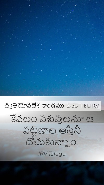 ద్వితీయోపదేశ కాండము 2:35 TELIRV Bible Verse Image
