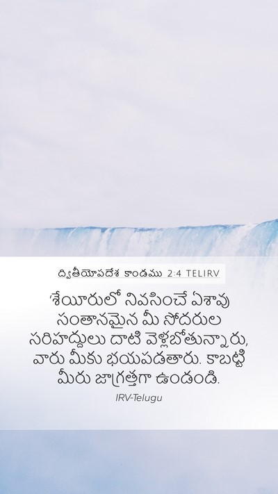 ద్వితీయోపదేశ కాండము 2:4 TELIRV Bible Verse Image