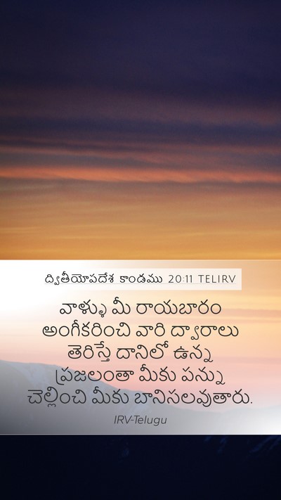 ద్వితీయోపదేశ కాండము 20:11 TELIRV Bible Verse Image