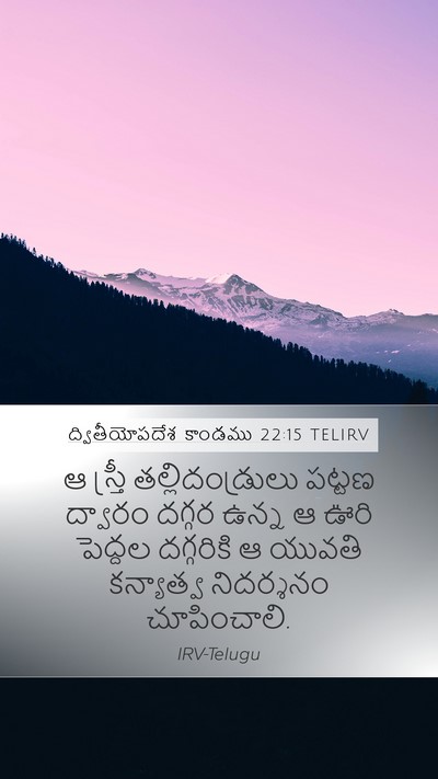 ద్వితీయోపదేశ కాండము 22:15 TELIRV Mobile Phone Wallpaper - ఆ స్త్రీ - Mobile Bible Verse Wallpaper