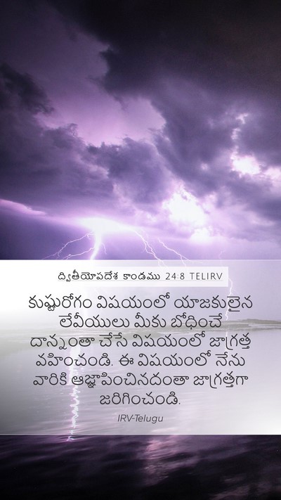 ద్వితీయోపదేశ కాండము 24:8 TELIRV Bible Verse Image