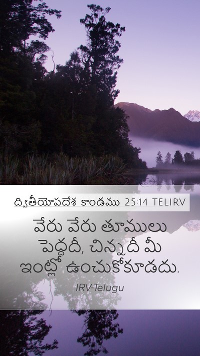 ద్వితీయోపదేశ కాండము 25:14 TELIRV Mobile Phone Wallpaper - వేరు వేరు తూములు - Mobile Bible Verse Wallpaper