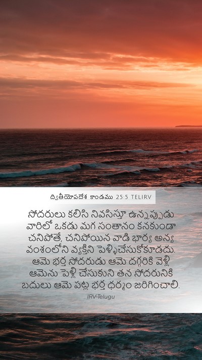 ద్వితీయోపదేశ కాండము 25:5 TELIRV Bible Verse Image