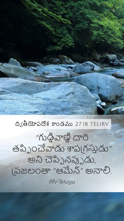 ద్వితీయోపదేశ కాండము 27:18 TELIRV Bible Verse Image